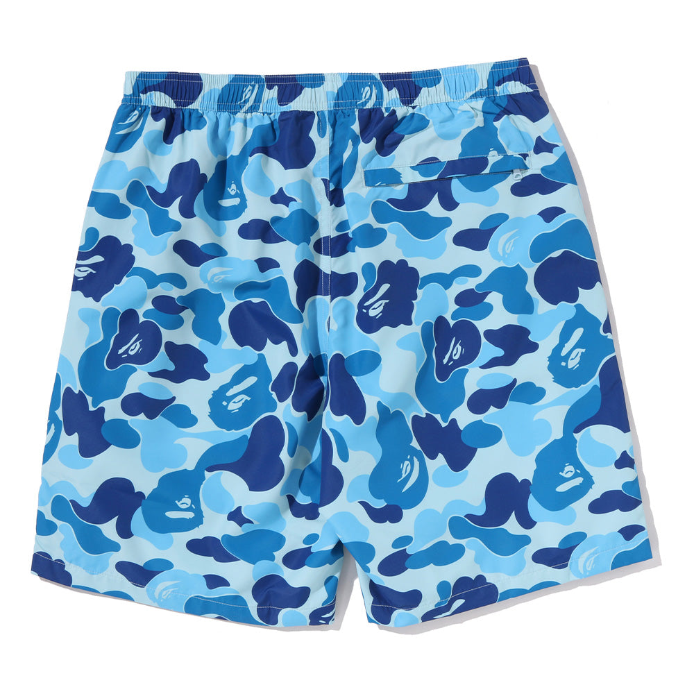 A Bathing Ape ABC Camo Ape Head One Point Beach Short - Blue