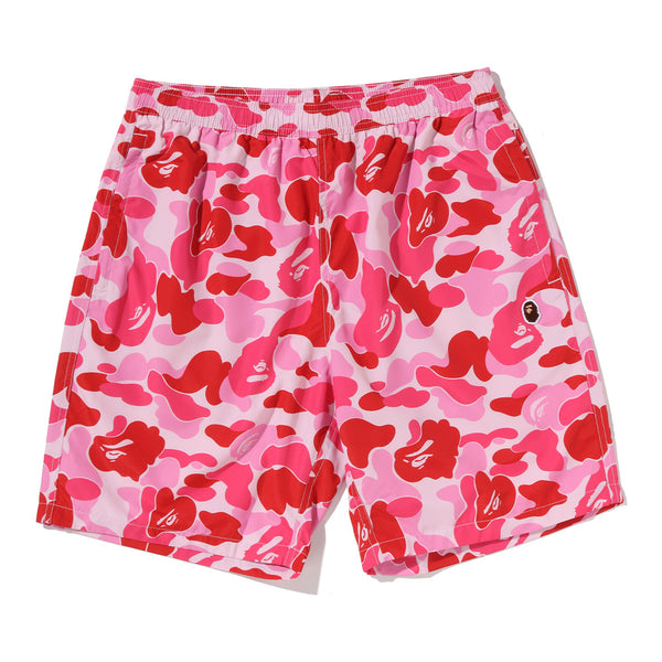 A Bathing Ape ABC Camo Ape Head One Point Beach Short - Pink