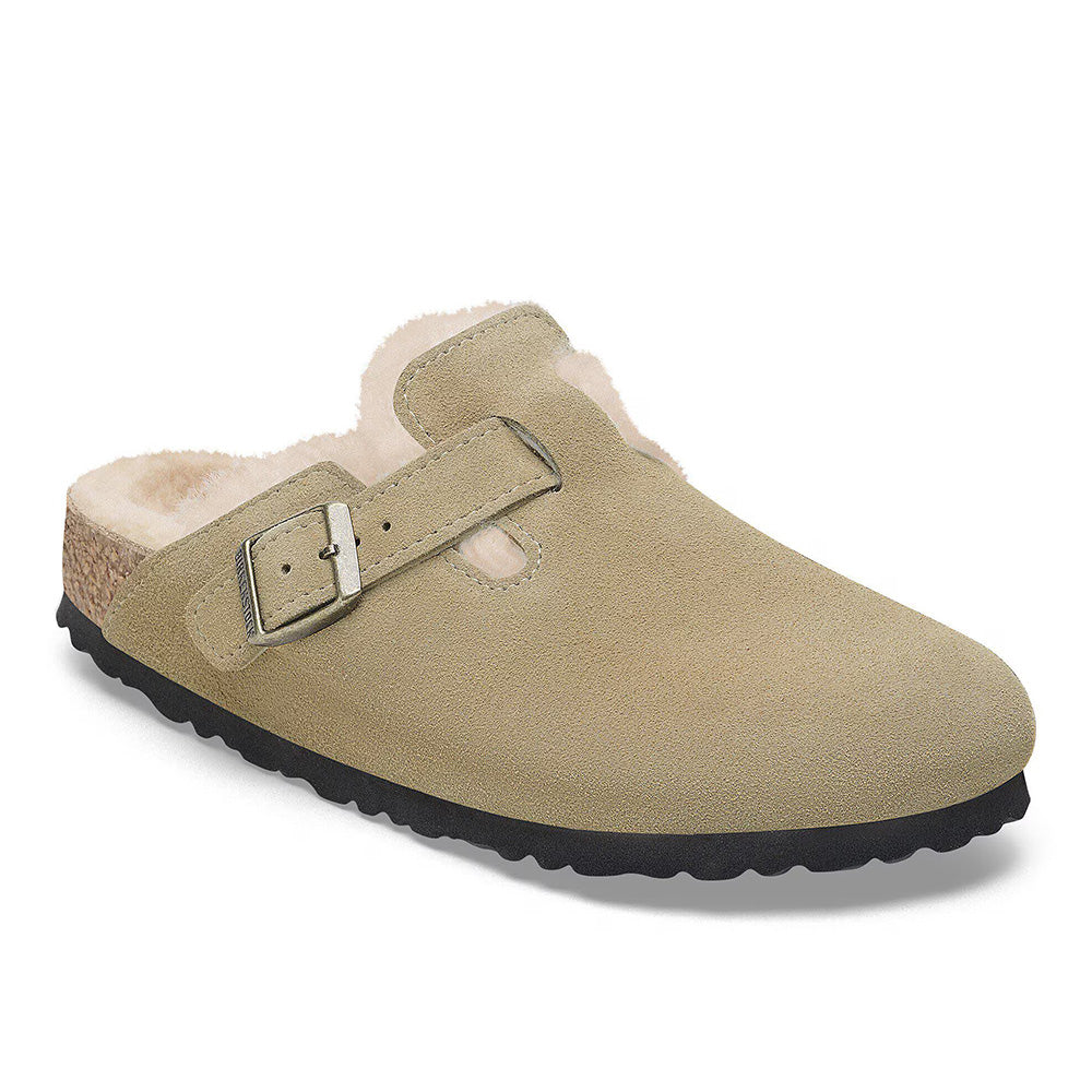 Birkenstock Boston Shearling Suede - Taupe