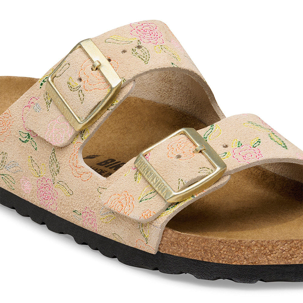 Birkenstock Arizona "Flower Print" - SANDCASTLE