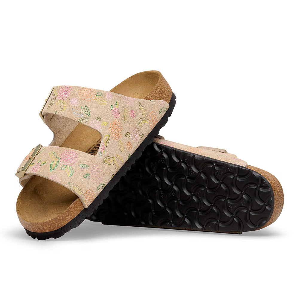Birkenstock Arizona "Flower Print" - SANDCASTLE