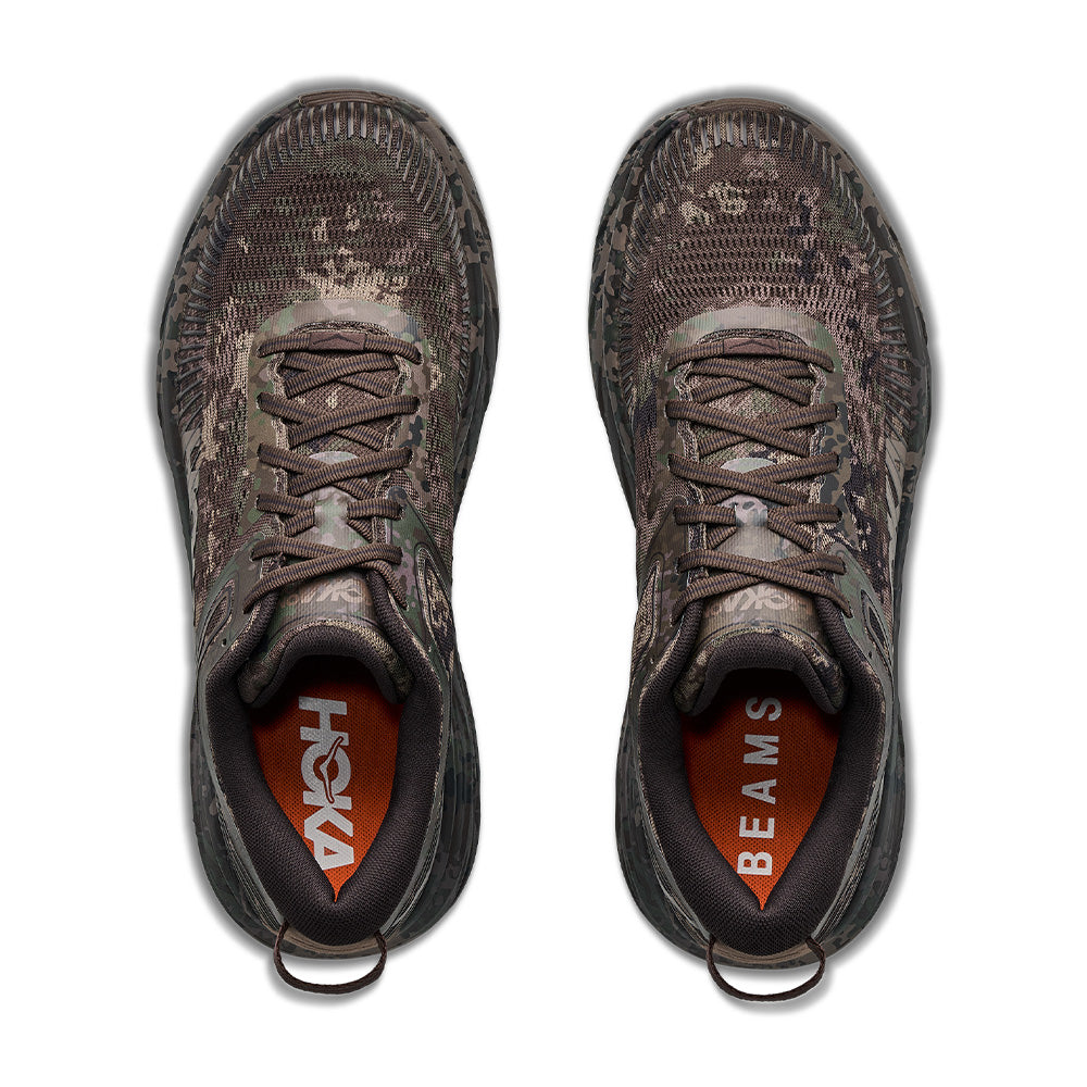 Beams X Hoka Bondi 7 "Camo" Chestnut