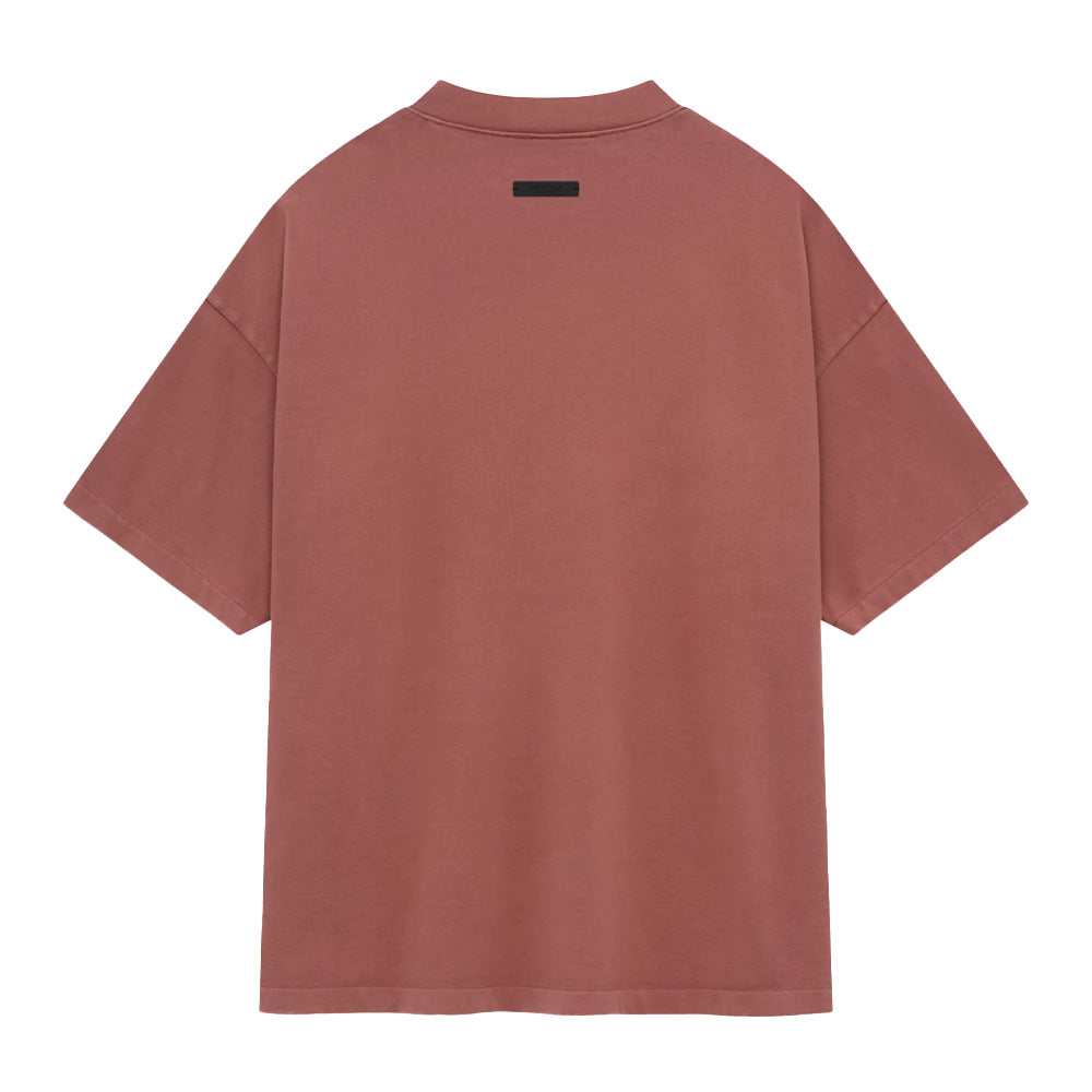 Fear Of God Essentials Heavy Crewneck SS Tee - Crimson