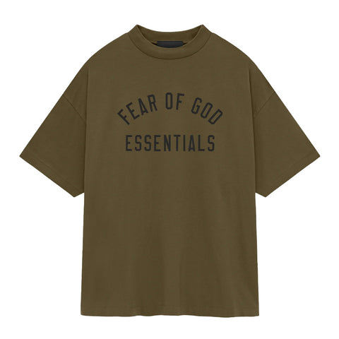 Fear Of God Essentials Jersey Crewneck SS Tee - Military