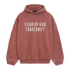 Fear Of God Essentials Heavy Fleece Pullover Hoodie - Crimson