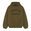 Fear Of God Essentials Fleece Pullover Hoodie - Olive