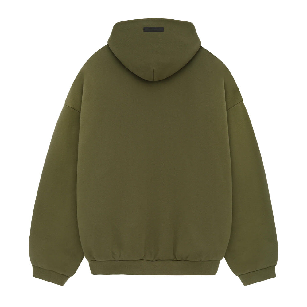 Fear Of God Essentials Fleece Pullover Hoodie - Military