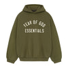 Fear Of God Essentials Fleece Pullover Hoodie - Military