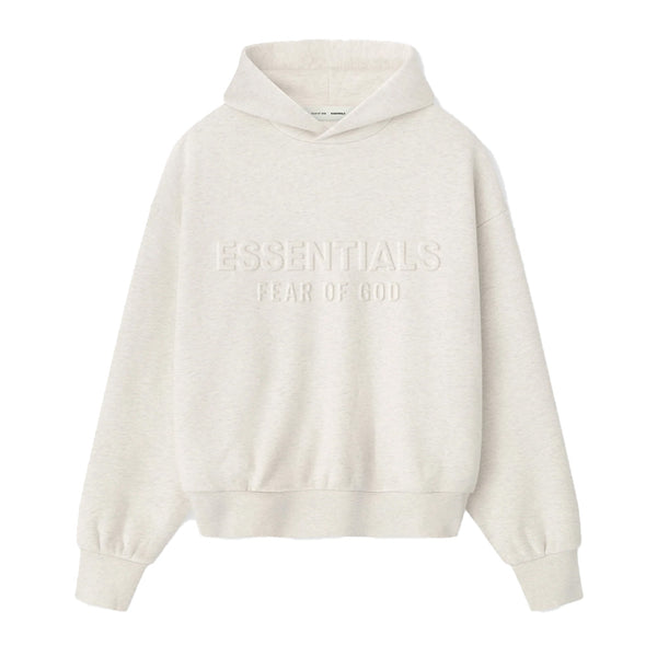 Fear Of God Essentials Embossed Pullover Hoodie - Oatmeal Heather
