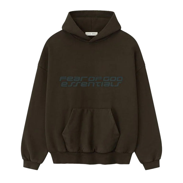 Fear Of God Essentials Cropped Relaxed Pullover Hoodie - Brown