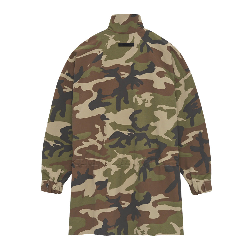 Fear Of God Essentials Military Nylon Mocneck Anorak Jacket - Woodland Camo