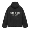 Fear Of God Essentials Textured Nylon Hooded Coaches Jacket - Black