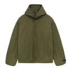 Fear Of God Essentials Textured Nylon Hooded Coaches Jacket - Military