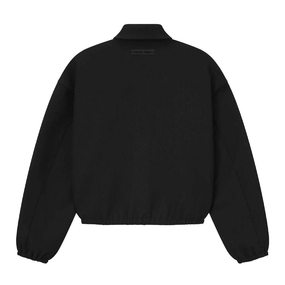 Fear Of God Essentials Bonded Canvas Full Zip Jacket "Jet Black"