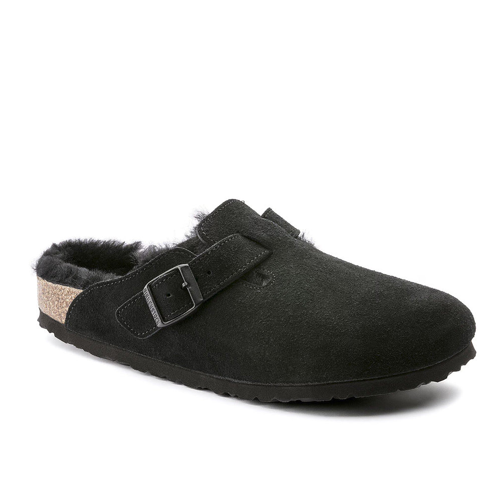 Birkenstock Boston Shearling Suede - Black