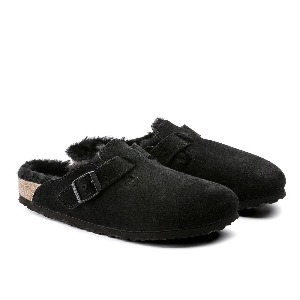 Birkenstock Boston Shearling Suede - Black