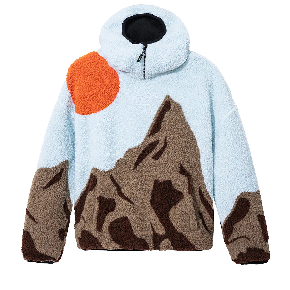 Market  1/4 Zip Peaked Polar Fleece Pullover Hoodie  Acorn   389000136