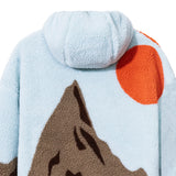 Market  1/4 Zip Peaked Polar Fleece Pullover Hoodie