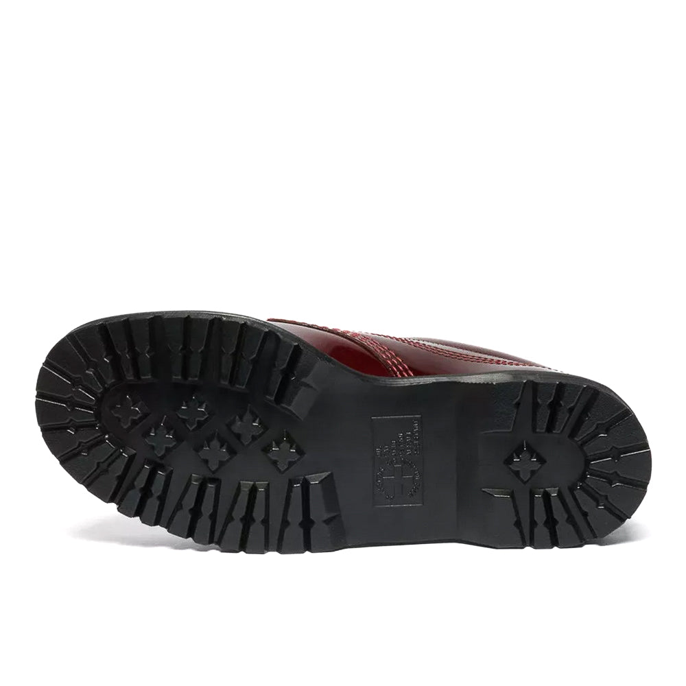 Dr. Martens Lowell Lacquered Leather Moc Toe - Cherry Red – Fresh