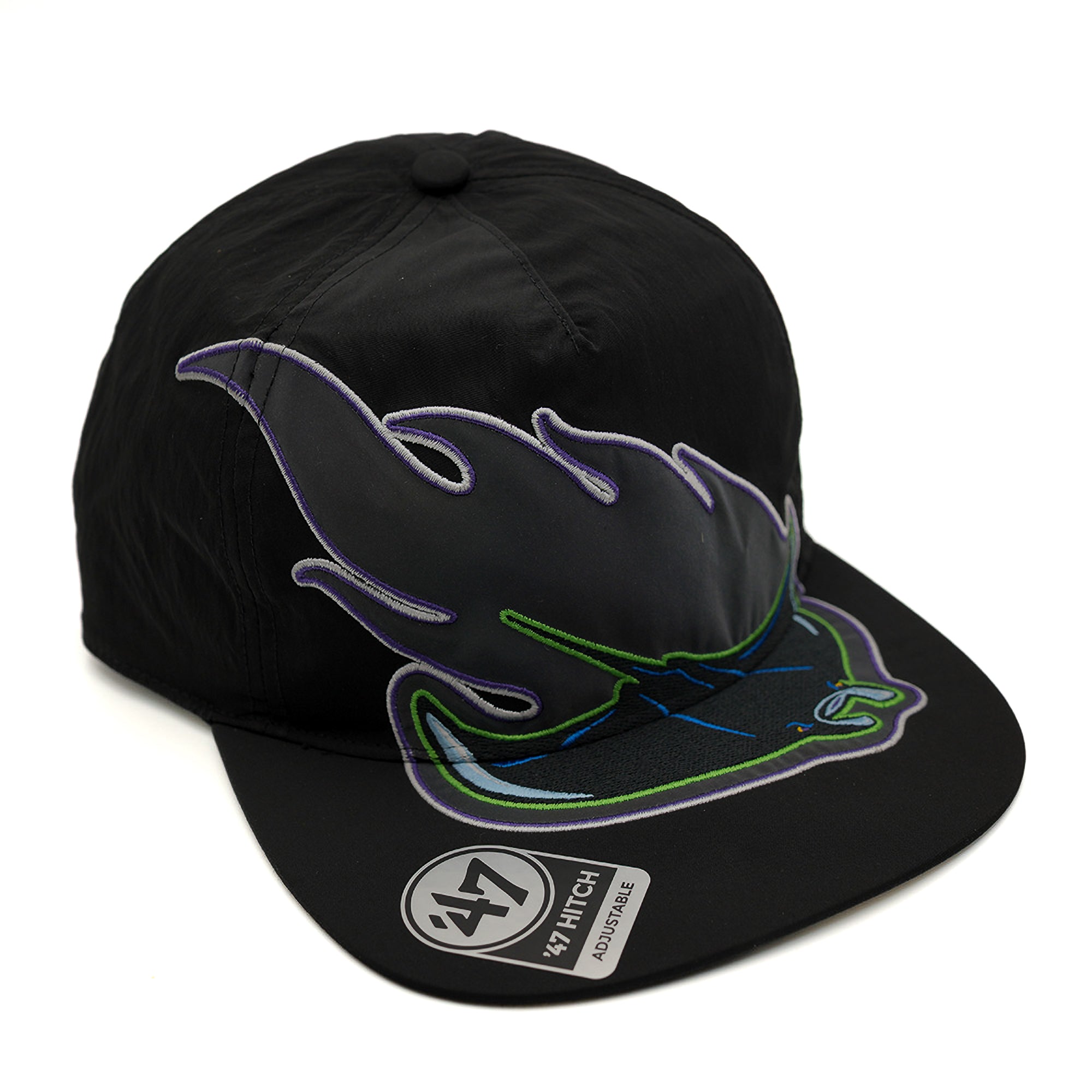 47 x FRSH x Tampa Bay Rays "Iridium" Flame Ray- Nylon Hitch LC Snapback