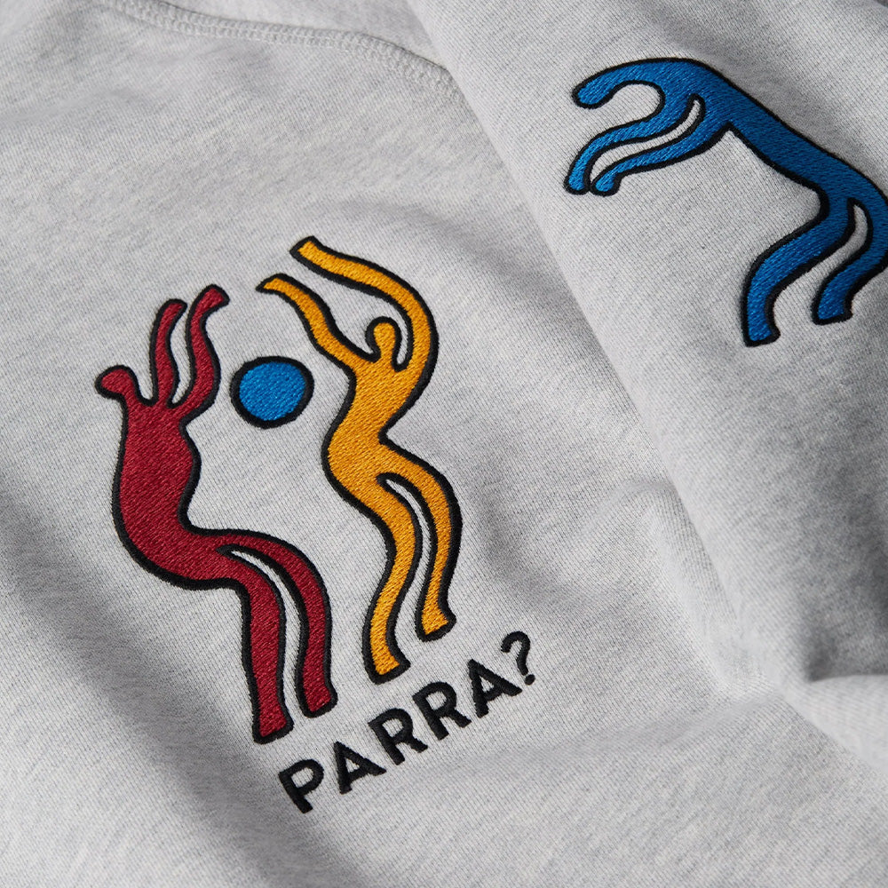 Parra La Chambre Nuit Pullover Hoodie - Heather Grey