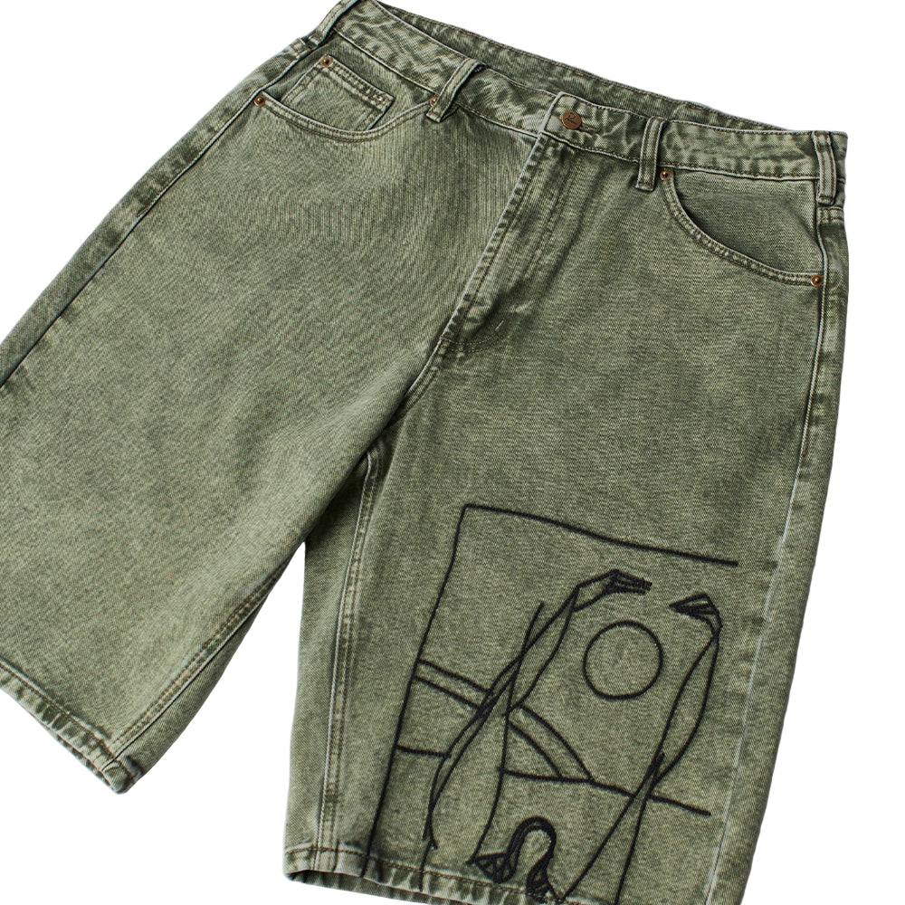 Parra Protect The Sun Denim Shorts