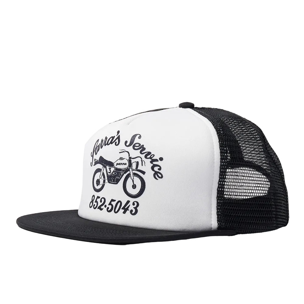 Parra Moto Service Foam Front Mesh Trucker Snapback - Black