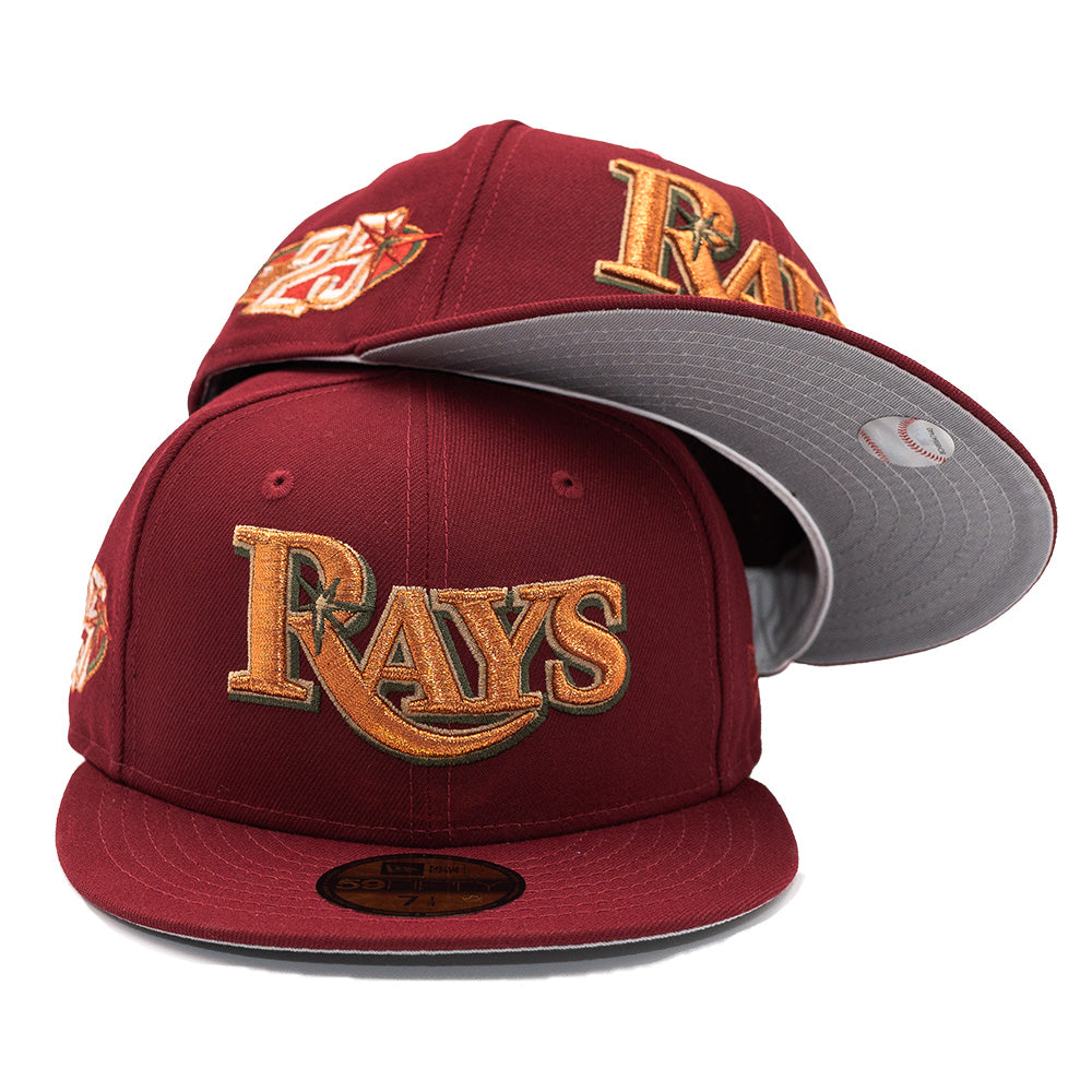 Fresh Rags X New Era Cap  Tampa Bay Rays "25 Anniversary"  Cardinal/Metallic Copper/Grey UV  59fifty Fitted  70819481