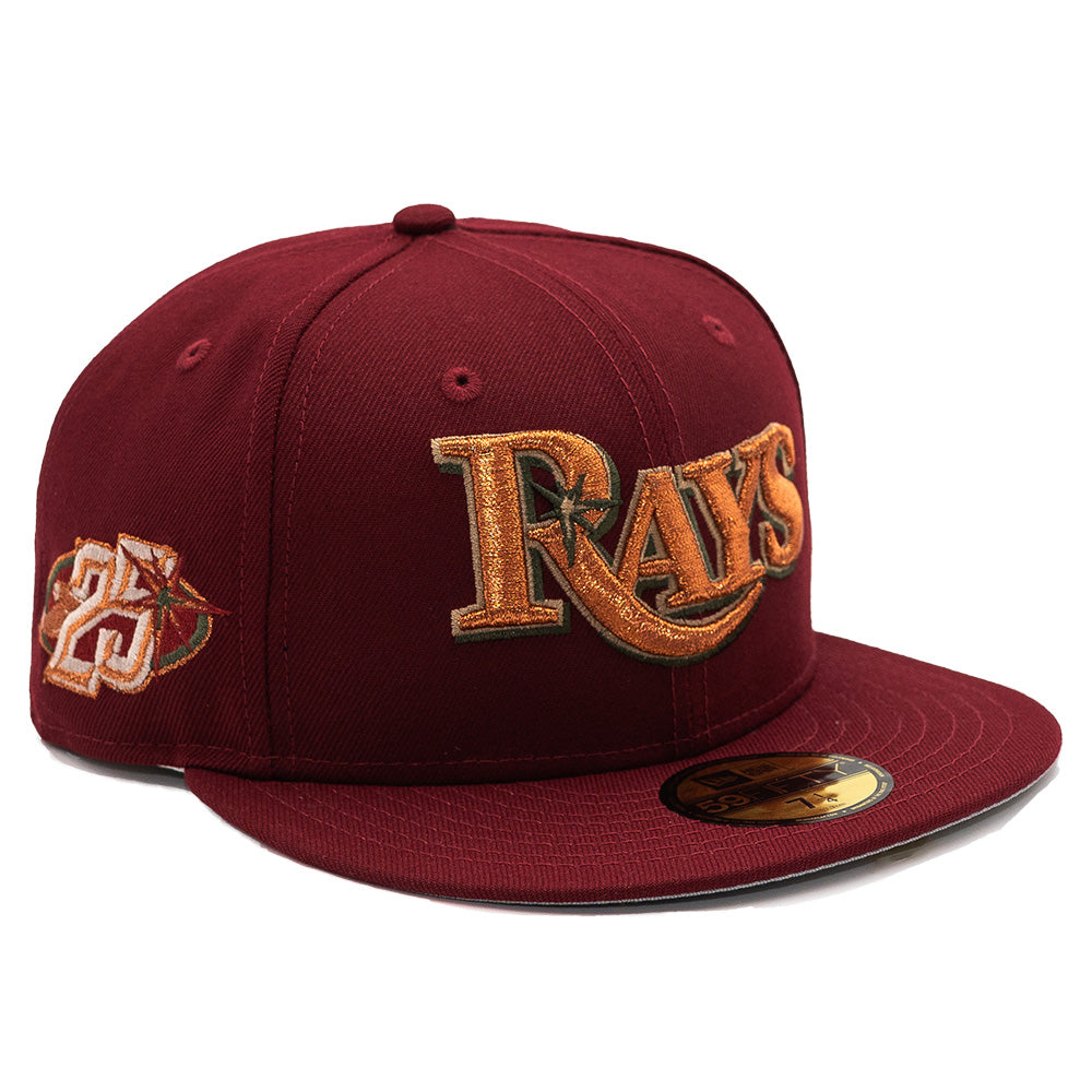 Fresh Rags X New Era Cap  Tampa Bay Rays "25 Anniversary"  Cardinal/Metallic Copper/Grey UV  59fifty Fitted  70819481