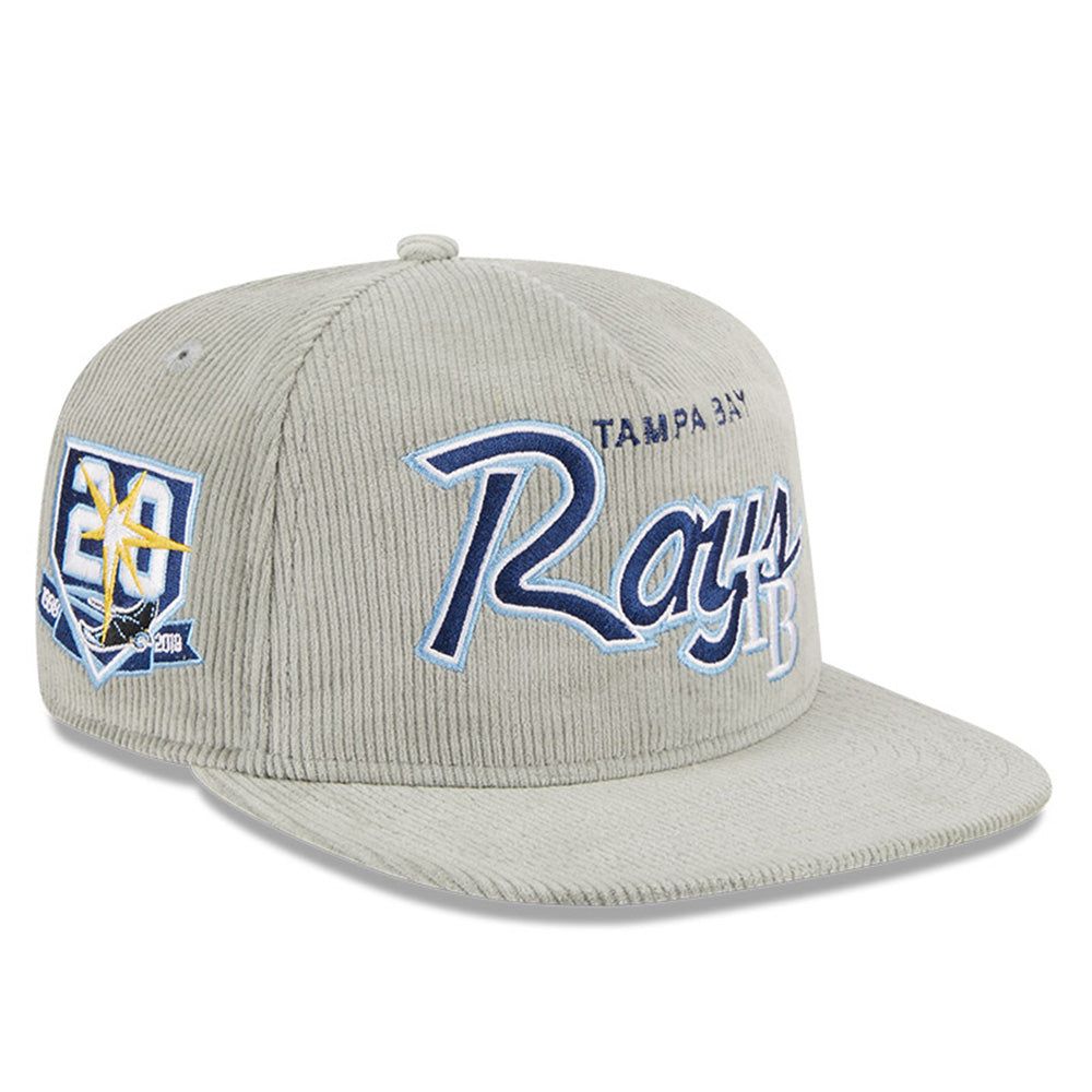 Men's New Era Gray Tampa Bay Rays Corduroy Golfer Adjustable Hat