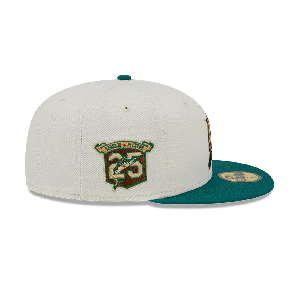 FRESH RAGS X NEW ERA 59FIFTY Florida Marlins 10TH ANNIVERSARY SIDE PATCH  Sand UV Spring Break Pack