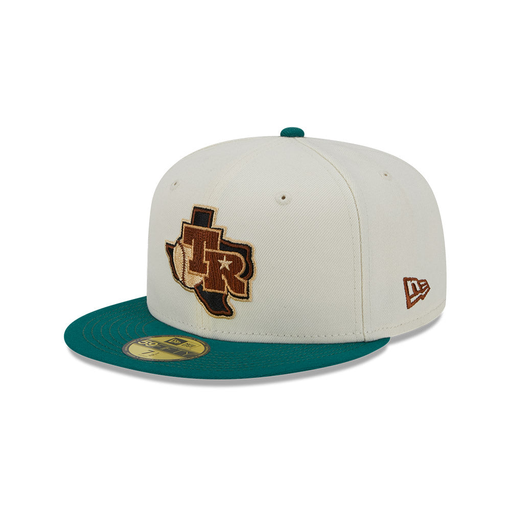 Newera 59FIFTY Texas Rangers Script Side Patch 2-Tone Chrome/Green Fitted Hat 71/4