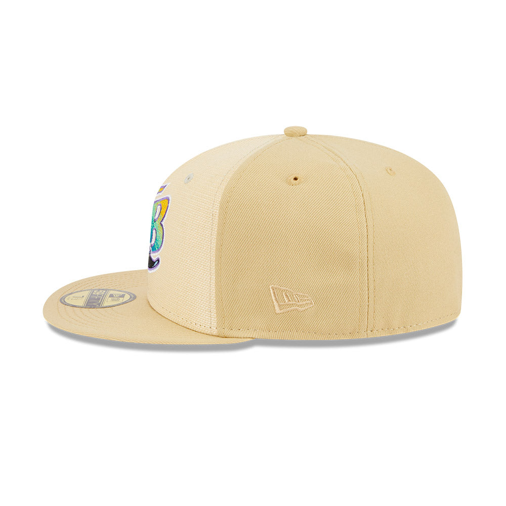New Era 59FIFTY Tampa Bay Rays Raffia Front Fitted Hat 7 5/8 / Beige