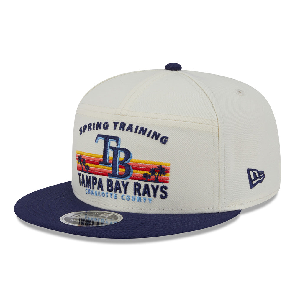 New Era Cap 9Fifty Split Panel Tampa Bay Rays Stacked Spring Training Snapback