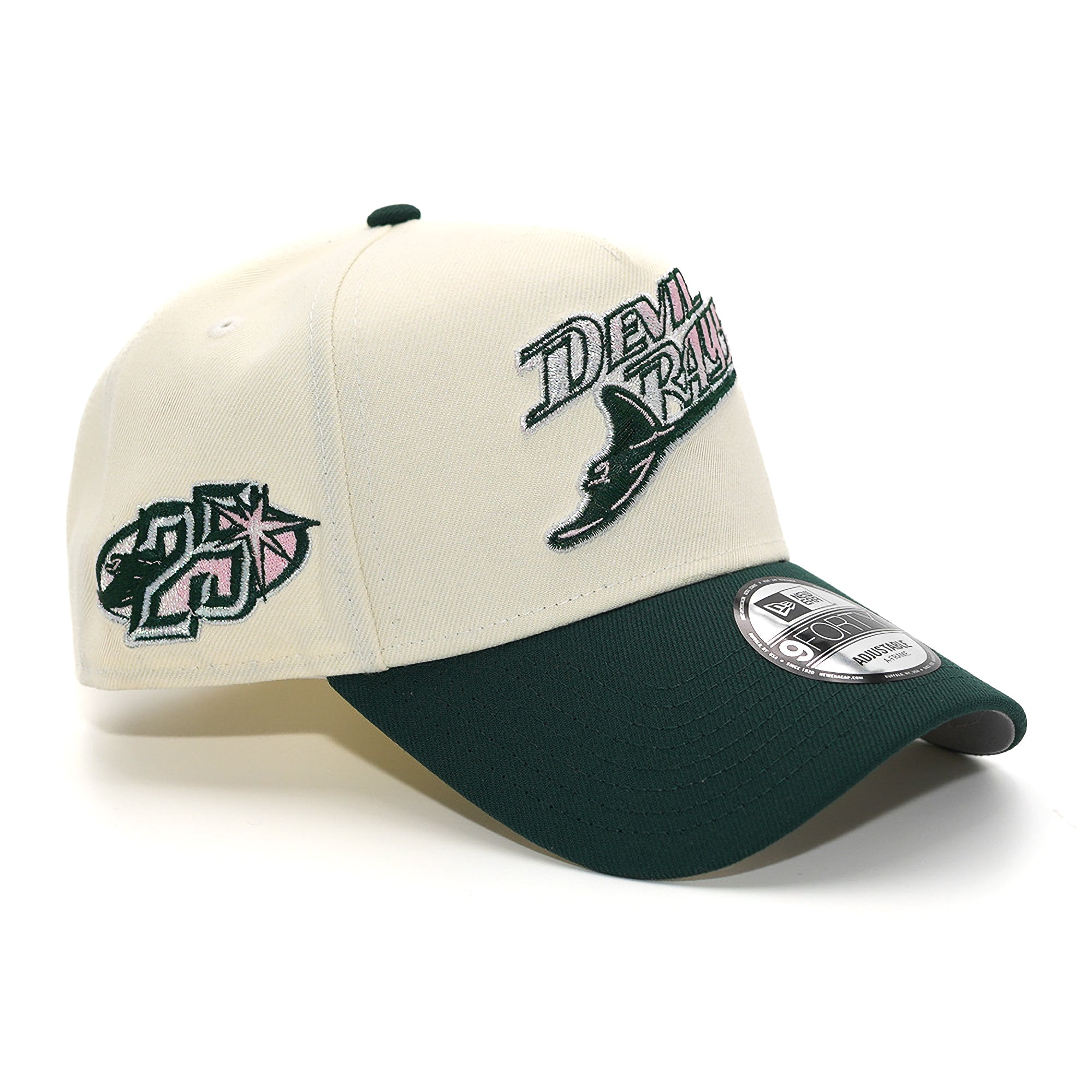 New Era 940 A-Frame Tampa Bay Rays "25 Seasons" Emerald Pink Snapback - FRSH Exclusive