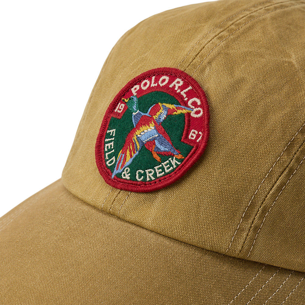 Polo Ralph Lauren Field & Creek Patch Long Bill Canvas Strapback Hat