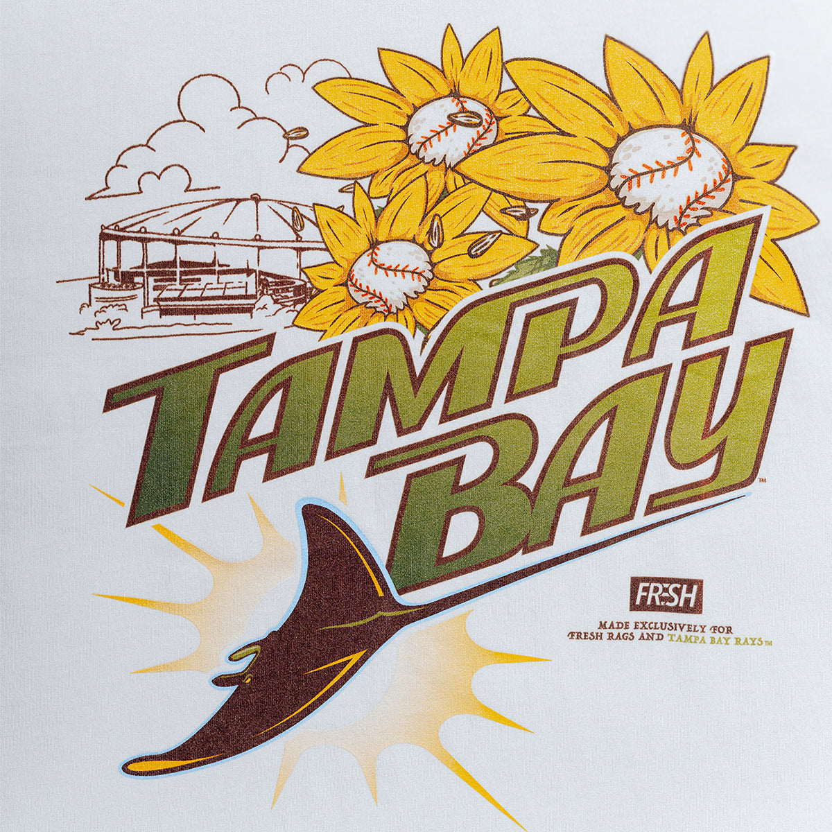 FRSH x 47 x Tampa Bay Rays "Built To Bloom" Sunflower SS Tee
