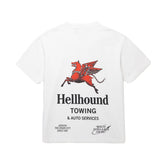 Honor The Gift   Hellhound 2.0 SS Tee  White  HTG230493  Premium Crewneck T-Shirt Vintage Wash HTG® Woven Label 100% Cotton