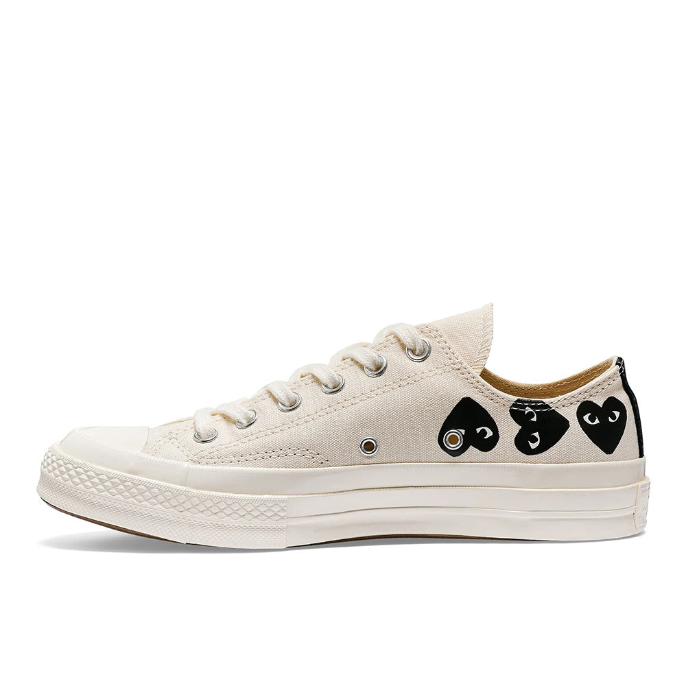 Comme des Garcons x Converse Multi Heart Chuck 70 Lo Top 3 Milk Black