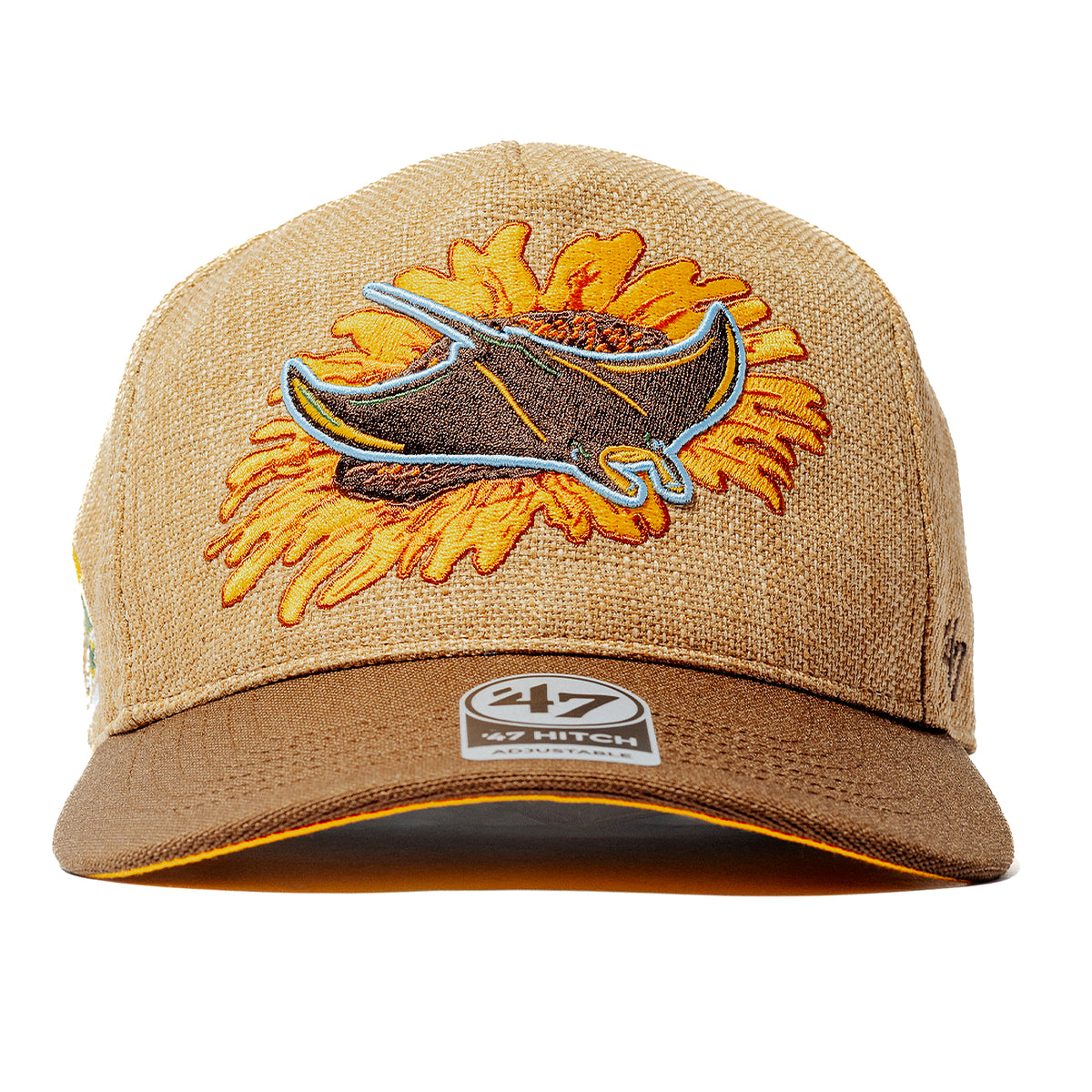 FRSH x 47 x Tampa Bay Rays Micro Burlap "Built To Bloom" Sunflower Ray Snapback