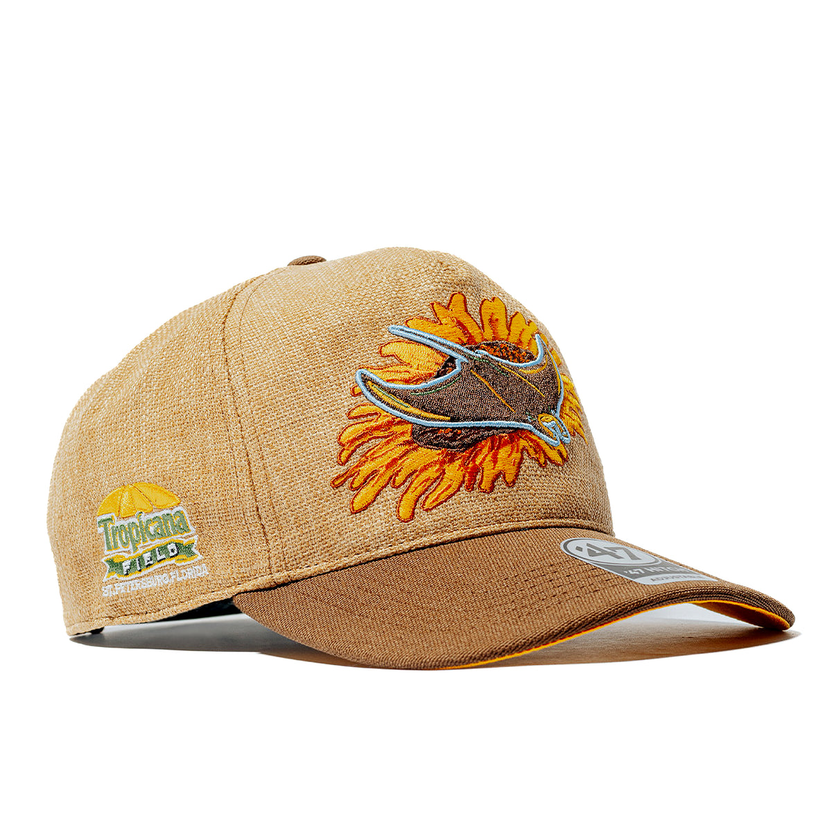 FRSH x 47 x Tampa Bay Rays Micro Burlap "Built To Bloom" Sunflower Ray Snapback