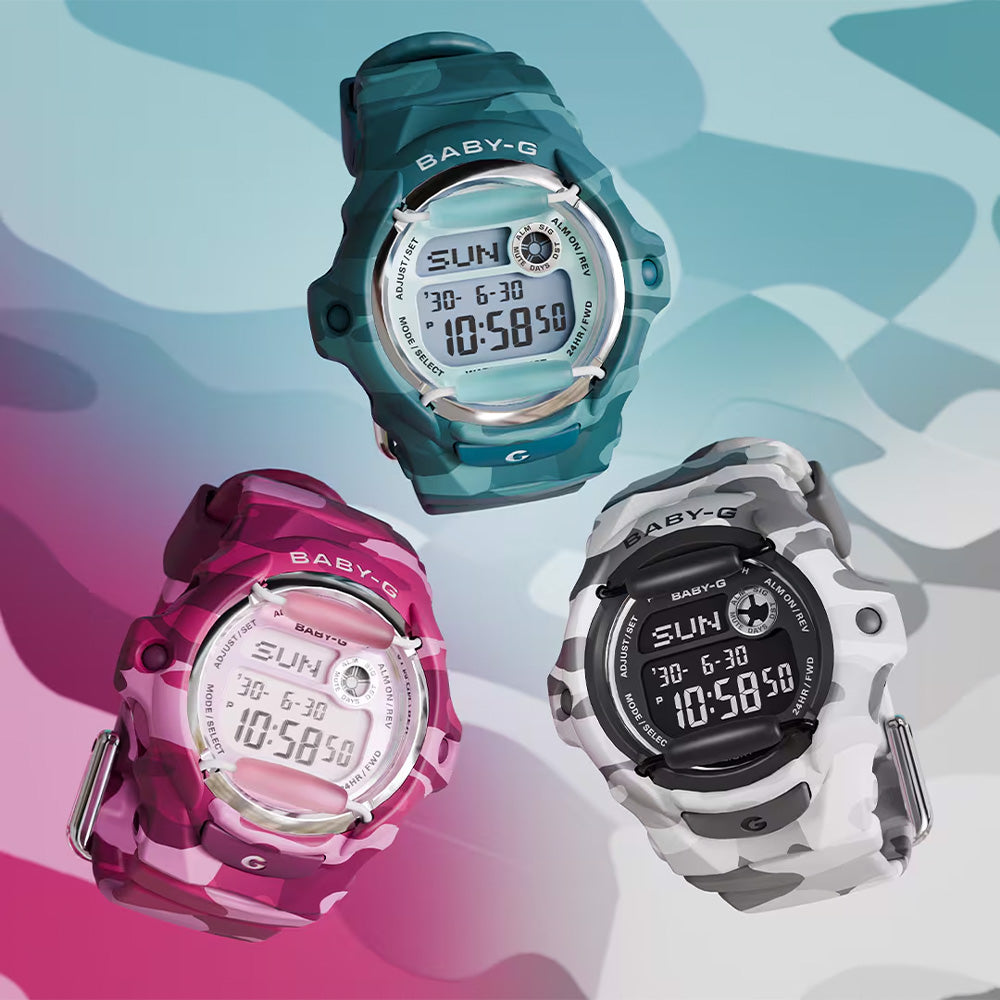 Casio Baby-G "BG169CM-2" Camo Series - Blue Green Camo