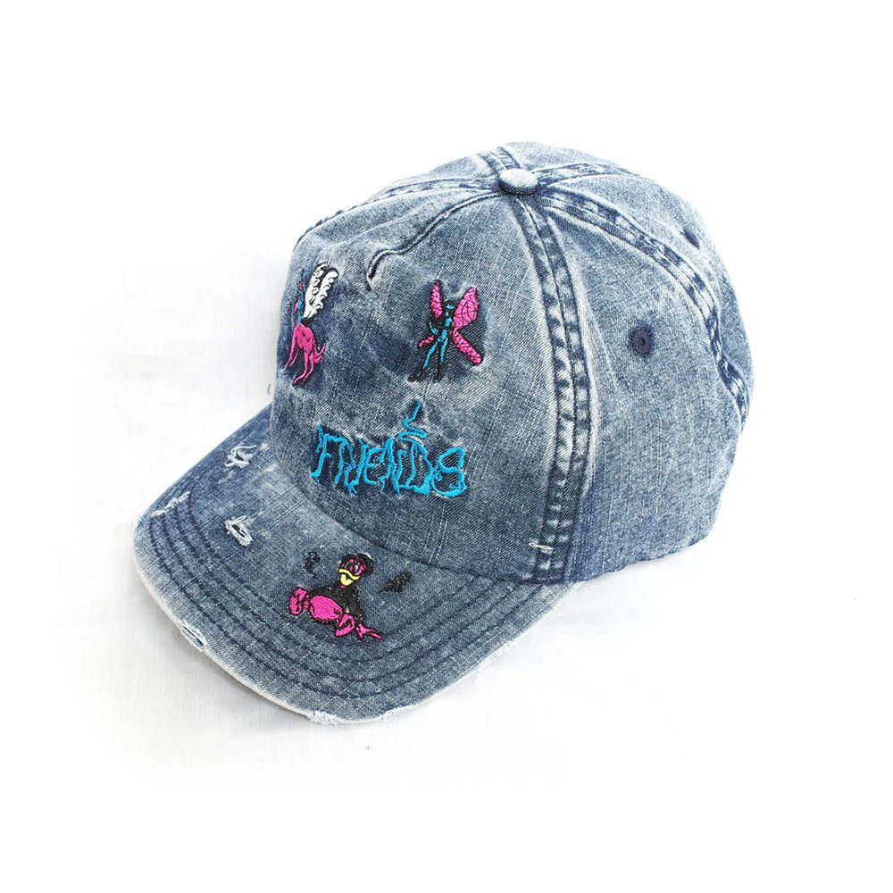 Jungles Friends Distressed Denim Strapback Hat