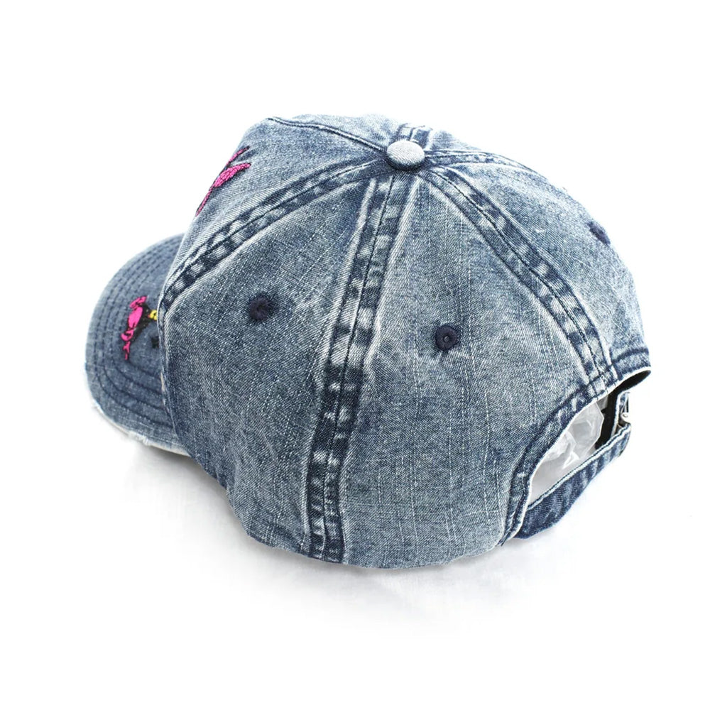 Jungles Friends Distressed Denim Strapback Hat