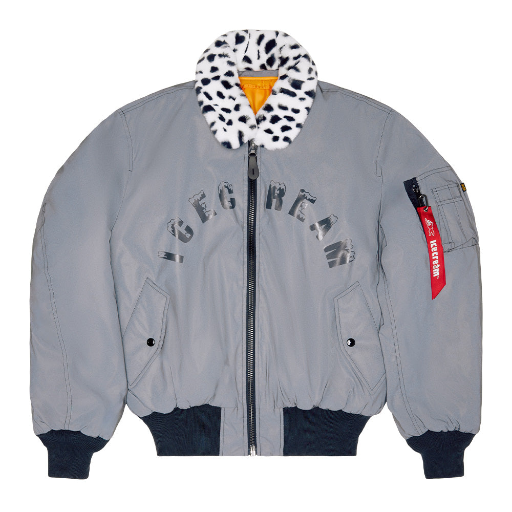 Alpha Industries X IceCream B-15 Reversible Heritage Fit Bomber Jacket - Reflective