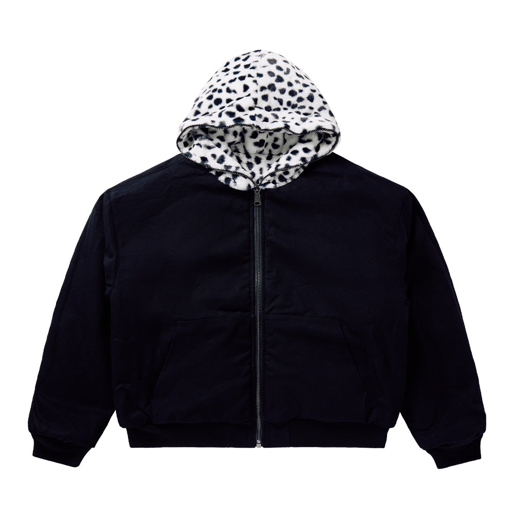 Alpha Industries X IceCream Faux Fur "Snow Leopard" Reversible Full Zip Hoodie