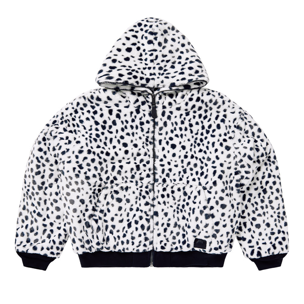 Alpha Industries X IceCream Faux Fur "Snow Leopard" Reversible Full Zip Hoodie