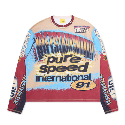 Diet Starts Monday MX Racing Jersey LS Tee - Tan