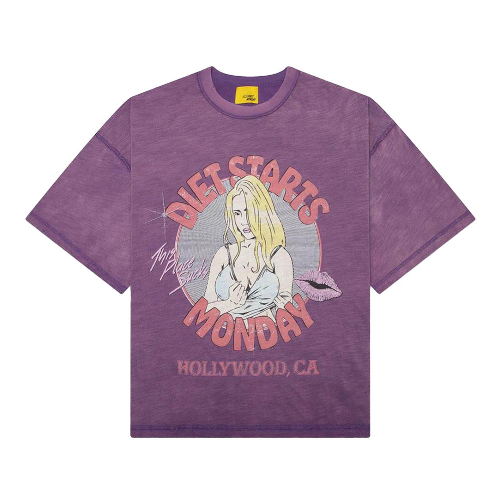 Diet Starts Monday Hollywood SS Tee - Purple