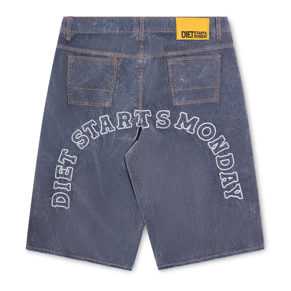 Diet Starts Monday Arch Denim Shorts - Grey